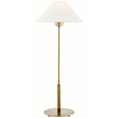 Visual Comfort Signature Collection Hackney Hand-Rubbed Antique Brass Table Lamp with Coolie Shade