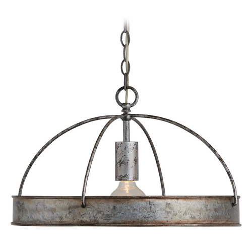Capital Lighting Alvin 17-Inch Pendant in Antique Galvanized by Capital Lighting 9E362A