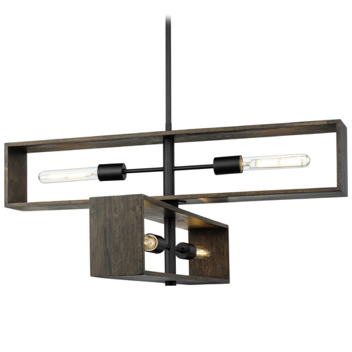 Progress Lighting Dalton 5-Light Matte Black Linear Chandelier