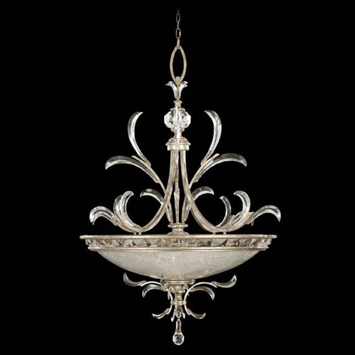 Fine Art Lamps Fine Art Lamps Beveled Arcs Silver Leaf Pendant Light 704440ST