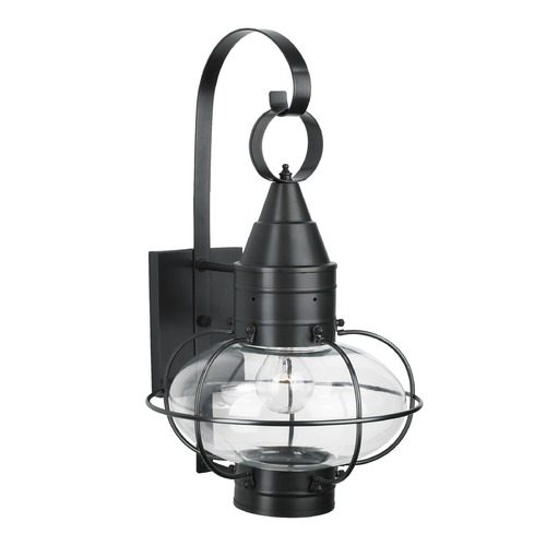 Norwell Lighting Norwell Lighting Classic Onion Black Outdoor Wall Light 1512-BL-CL