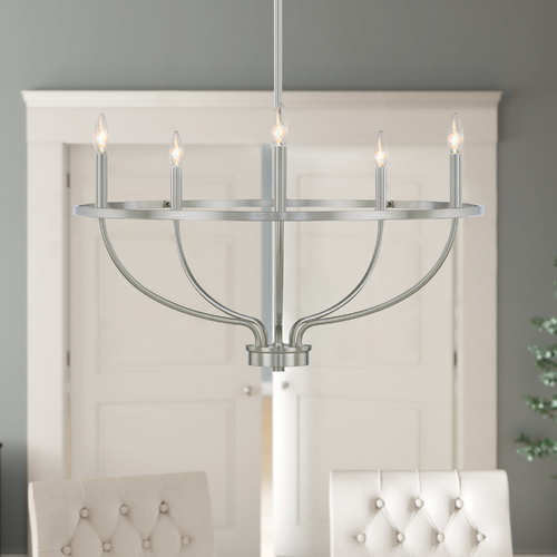 HomePlace by Capital Lighting Greyson 5-Light Chandelier in Brushed Nickel by HomePlace by Capital Lighting 428551BN