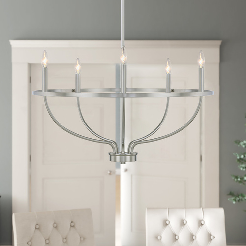 HomePlace by Capital Lighting Greyson 5-Light Chandelier in Brushed Nickel by HomePlace by Capital Lighting 428551BN