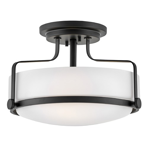 Harper 14.50-Inch Semi-Flush Mount in Black by Hinkley Lighting