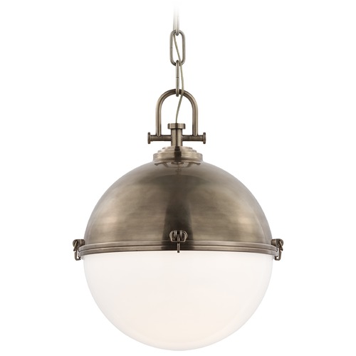 Visual Comfort Signature Collection Chapman & Myers Adrian XL Globe Pendant in Nickel by Visual Comfort Signature CHC5491ANWG