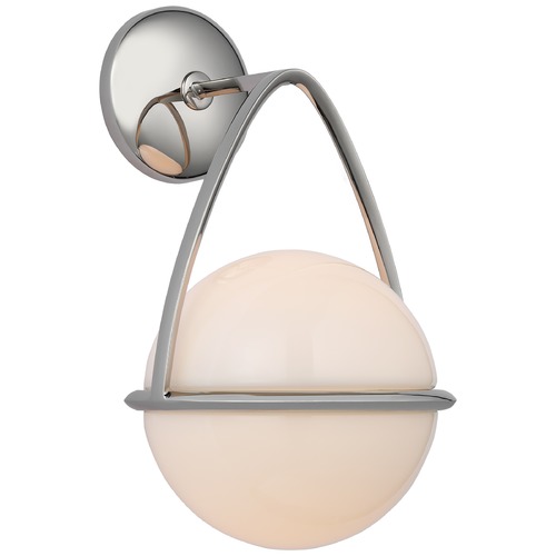 Aerin Lisette Bracketed Sconce in Polished Nickel by Visual Comfort Signature