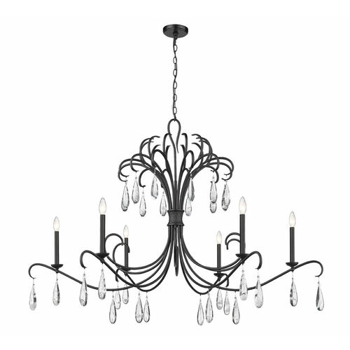 Amara 58.75-Inch Wide Crystal Chandelier in Matte Black by Z-Lite