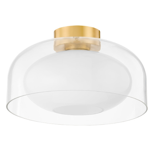 Mitzi by Hudson Valley Mitzi Kinsley Aged Brass Single Light Flush Mount H746501-AGB