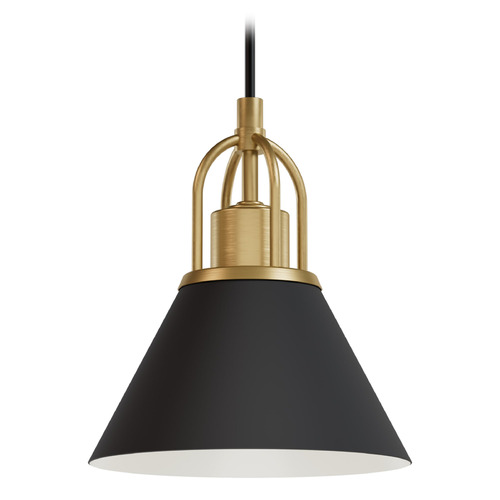 Hunter Fan Company Carrington Isle Luxe Gold Mini-Pendant Light with Conical Shade