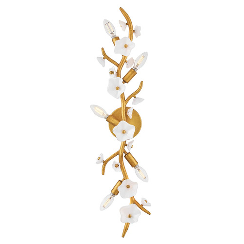 Azalea 32-Inch Wall Sconce in Distressed Brass by Fredrick Ramond