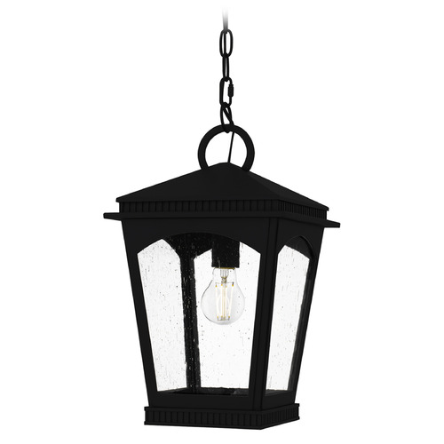 Quoizel Lighting Quoizel Lighting Huck Earth Black Mini-Pendant Light with Square Shade HUK1510EK