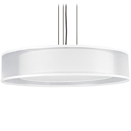 Afx Lighting Cortez Satin Nickel LED Pendant Light with Drum Shade