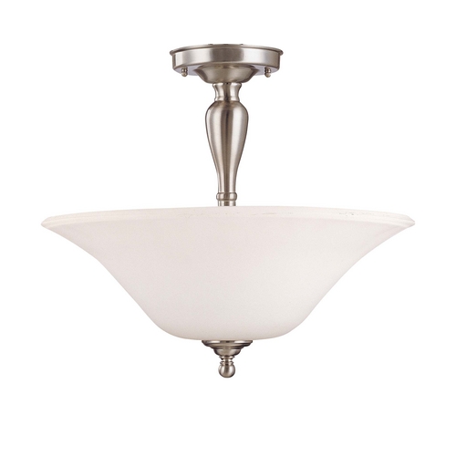Semi-Flush Mount in Brushed Nickel by Nuvo Lighting