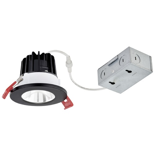 Recesso Lighting by Dolan Designs 2'' LED Canless 8W Black/Chrome Recessed Downlight 3000K 38Deg IC Rated By Recesso RL02-08W38-30-W/CH SMOOTH TRM