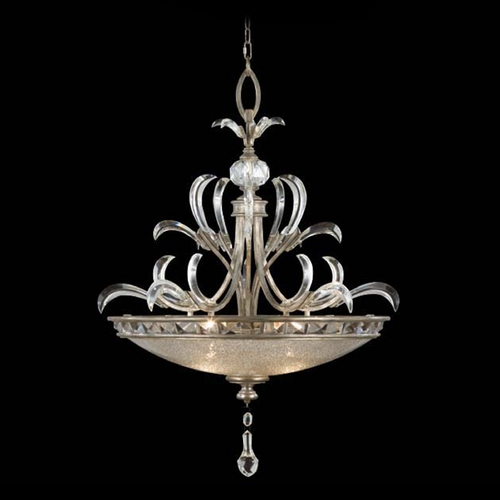 Fine Art Lamps Beveled Arcs Silver Leaf Pendant Light