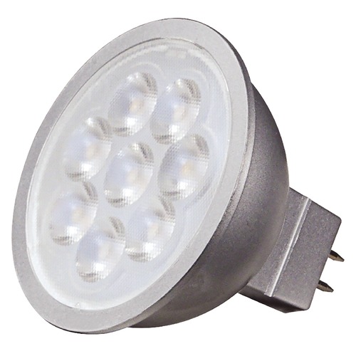 Satco Lighting Satco 6.5 Watt LED MR16 LED 3000K 500 Lumens GU5.3 Base 12 Volt AC/DC Dimmable S9491