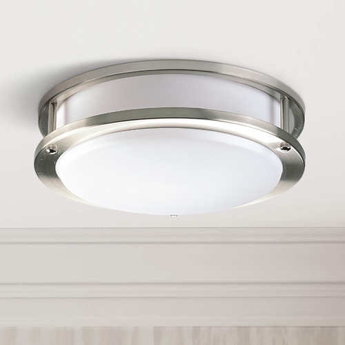 10.38-Inch LED Flush Mount in Brushed Nickel by Progress Lighting