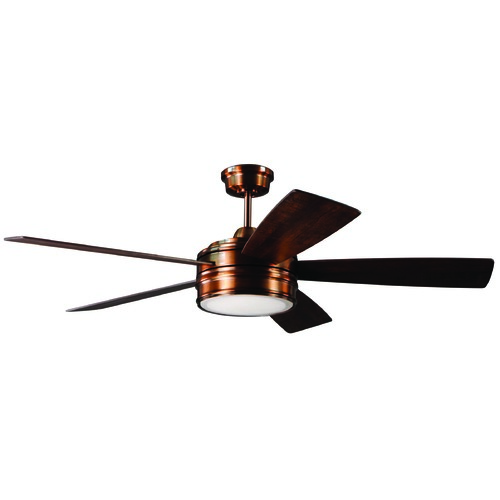 Braxton 52-Inch Brushed Copper LED Fan by Craftmade Lighting