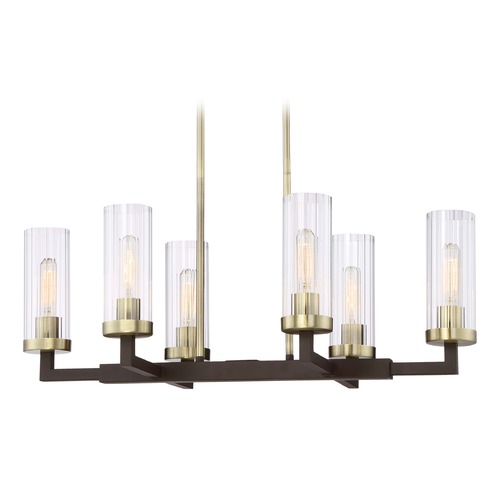 Ainsley Court Linear Light in Bronze & Brass by Minka Lavery