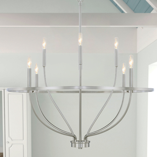 HomePlace by Capital Lighting Greyson 8-Light Chandelier in Brushed Nickel by HomePlace by Capital Lighting 428581BN