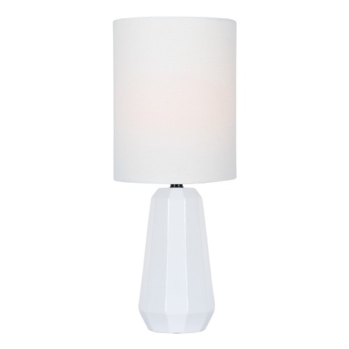 Lite Source Lighting Lite Source Charna White Table Lamp with Cylindrical Shade LS-23212WHT