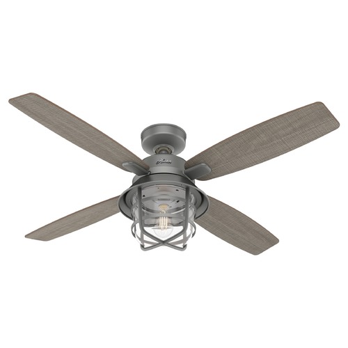 Hunter Fan Company Port Royale Matte Silver LED Ceiling Fan by Hunter Fan Company 50390