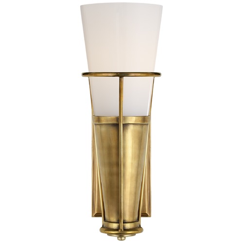 Visual Comfort Signature Collection Thomas OBrien Robinson Sconce in Antique Brass by Visual Comfort Signature TOB2751HABWG