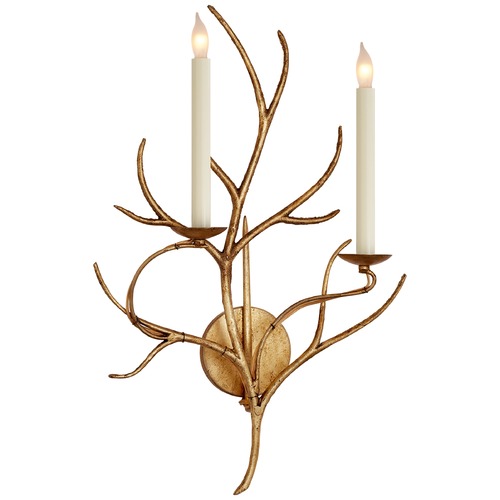 Visual Comfort Signature Collection E.F. Chapman Branch Sconce in Gilded Iron by Visual Comfort Signature CHD2470GI