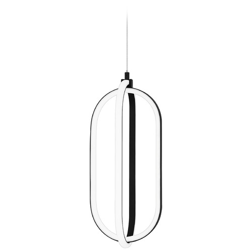Calista 7.75-Inch Wide LED Pendant in Matte Black by Quoizel Lighting