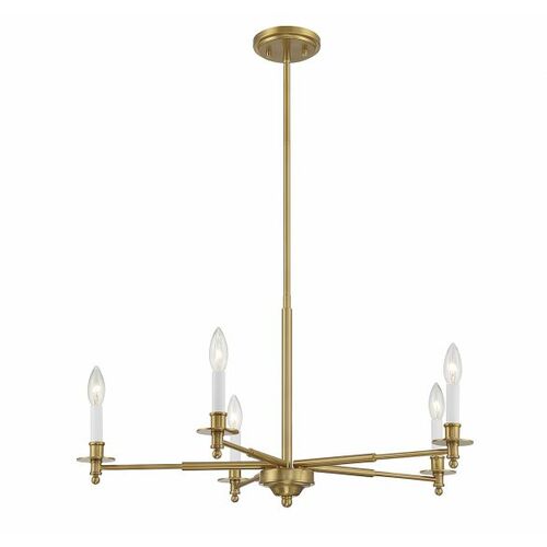 Savoy House Jasmine 5-Light Chandelier in Warm Brass by Savoy House 1-4410-5-322