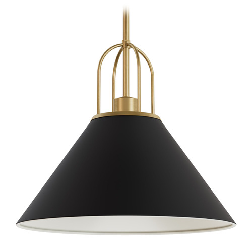 Hunter Fan Company Carrington Isle Luxe Gold Pendant Light with Conical Shade