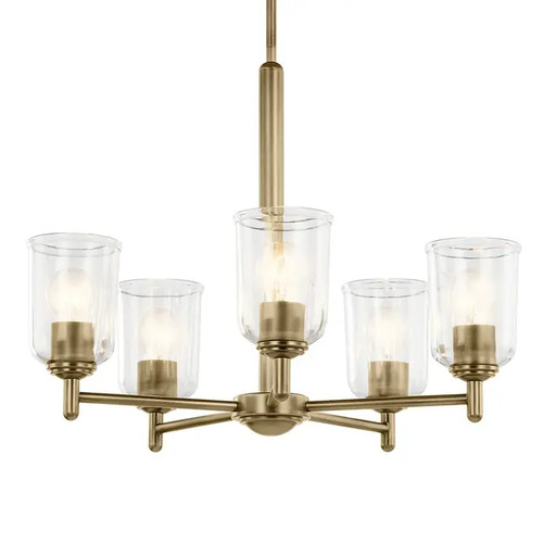 Kichler Lighting Shailene 5-Light Chandelier in Natural Brass by Kichler Lighting 43671NBRCLR