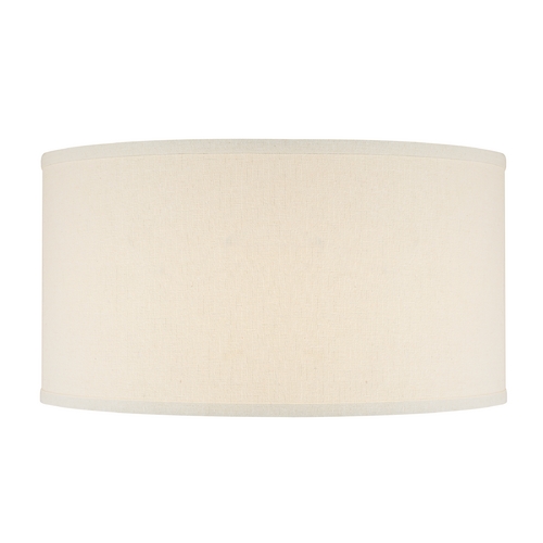 Cream Linen Fabric Drum Shade