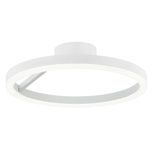 Design Classics Lighting 16-Inch White LED Semi-Flush Light 3000K 1260LM 1916-WH
