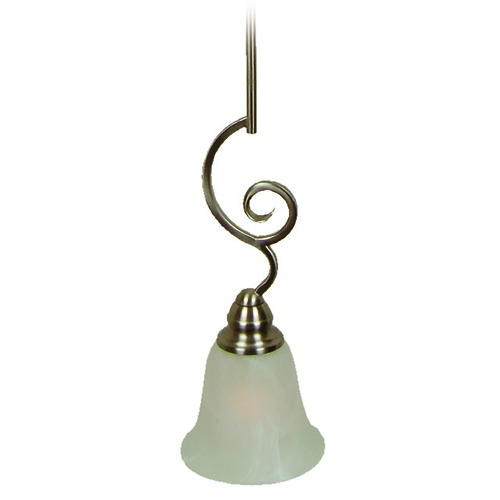 Craftmade Lighting Craftmade Lighting Cecilia Brushed Polished Nickel Mini-Pendant Light with Bell Shade 7106BNK1