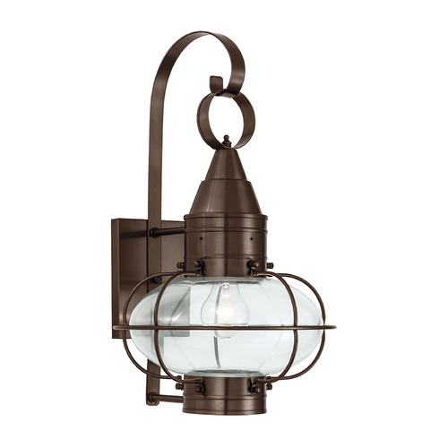 Norwell Lighting Norwell Lighting Classic Onion Bronze Outdoor Wall Light 1512-BR-CL