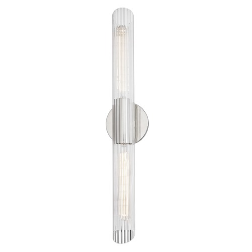 Mitzi by Hudson Valley Cecily Sconce in Polished Nickel by Mitzi by Hudson Valley H177102L-PN