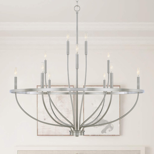 HomePlace by Capital Lighting Greyson 12-Light Chandelier in Brushed Nickel by HomePlace by Capital Lighting 428501BN