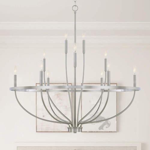 Greyson 12-Light Chandelier in Brushed Nickel by HomePlace by Capital Lighting
