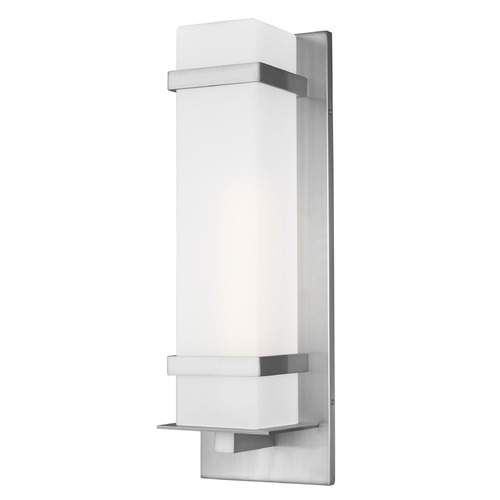 Alban Satin Aluminum Outdoor Wall Light by Generation Lighting