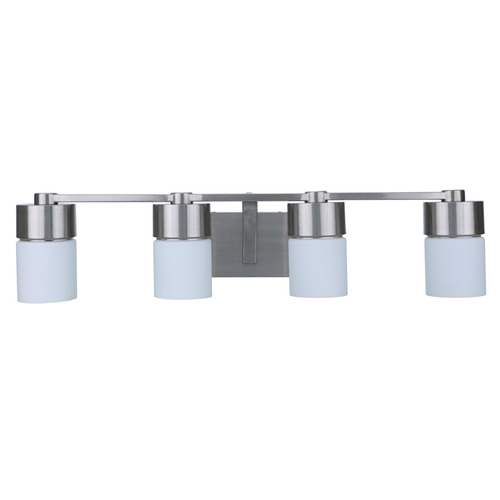 Craftmade Lighting District Brushed Polished Nickel Bathroom Light by Craftmade Lighting 12331BNK4