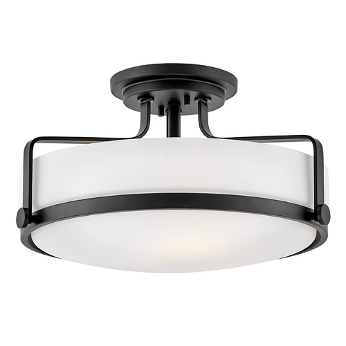 Harper 18-Inch Semi-Flush Mount in Black by Hinkley Lighting