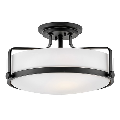 Hinkley Harper 18-Inch Semi-Flush Mount in Black by Hinkley Lighting 3643BK