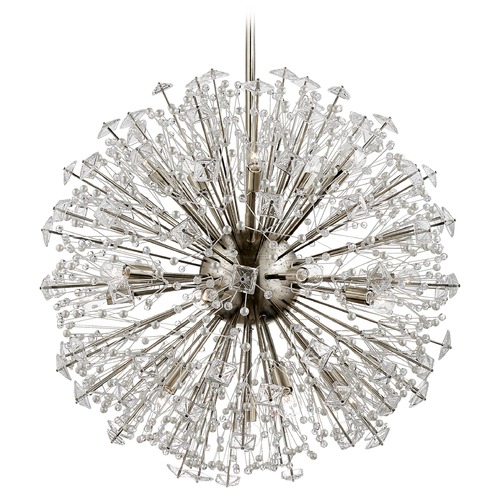 Visual Comfort Signature Collection Kate Spade New York Dickinson Chandelier in Nickel by Visual Comfort Signature KS5006PNCG