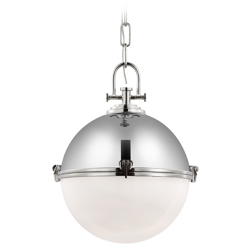 Visual Comfort Signature Collection Chapman & Myers Adrian XL Pendant in Polished Nickel by Visual Comfort Signature CHC5491PNWG