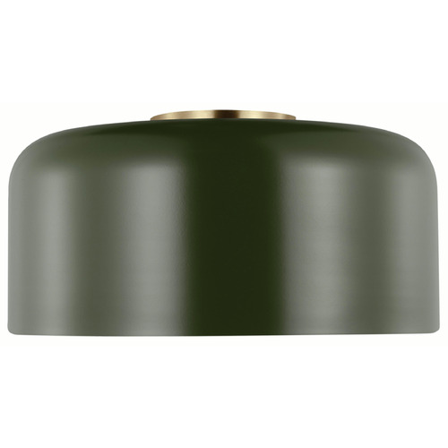 Visual Comfort Studio Collection Visual Comfort Studio Collection Malone Olive & Satin Brass Flushmount Light 7605401-145