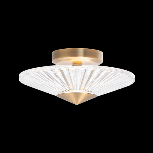 Origami Aged Brass LED Semi-Flush Mount Light by Schonbek Lighting