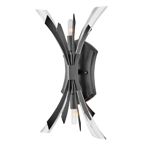 Vida 2-Light Wall Sconce in Brushed Graphite by Fredrick Ramond