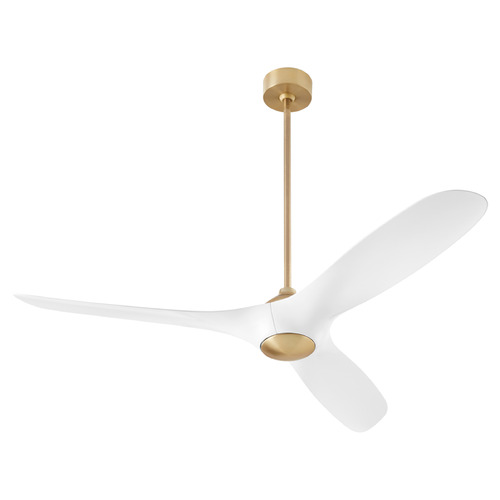 Oxygen Province Aged Brass Ceiling Fan Without Light