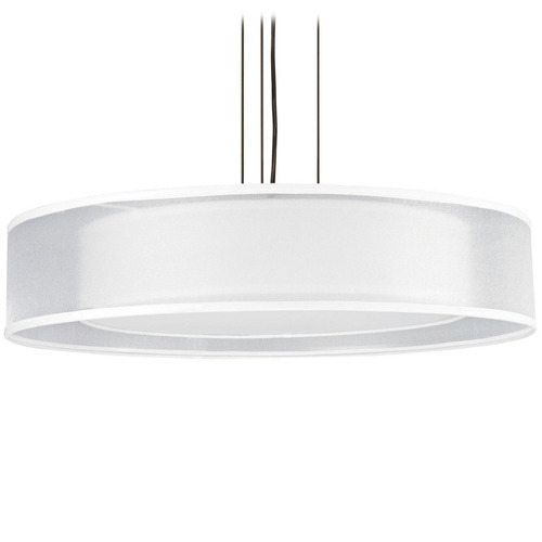 Afx Lighting Cortez Satin Nickel LED Pendant Light with Drum Shade